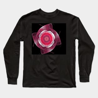 Fractal Flower-Available As Art Prints-Mugs,Cases,Duvets,T Shirts,Stickers,etc Long Sleeve T-Shirt